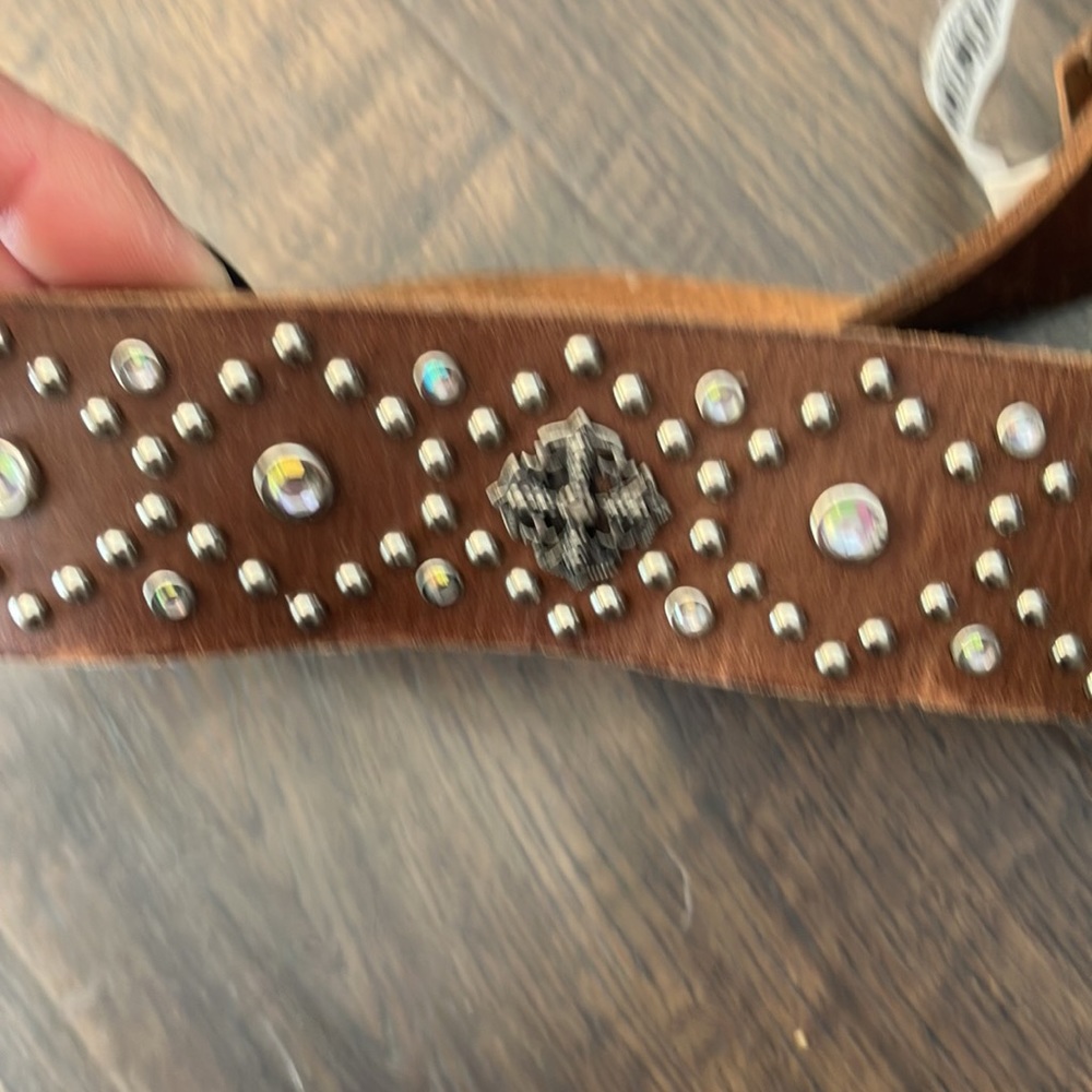 Miss Me Brown Belt with Silver Buckle - Picture 2 of 5